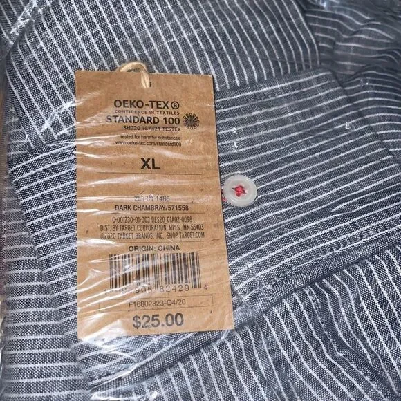 Levi’s for Target Woven Striped Sleepshirt Pajama Nightgown, NWT - Picture 2 of 5
